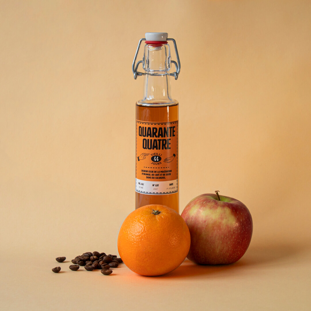 Packaging bouteille étiquette 44 quarante-quatre calvados normand