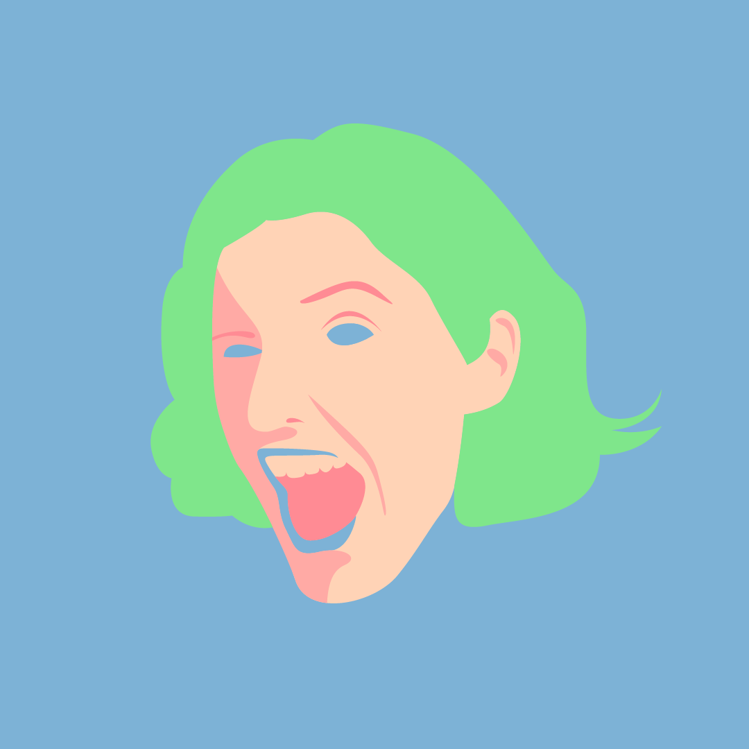 Portrait femme flat design illustration